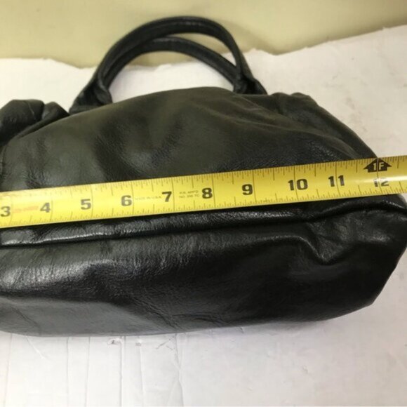 Marc By Marc Jacobs Black Pebble Leather Satchel Bag Shoulder Zipper Logo Hobo - Picture 14 of 16